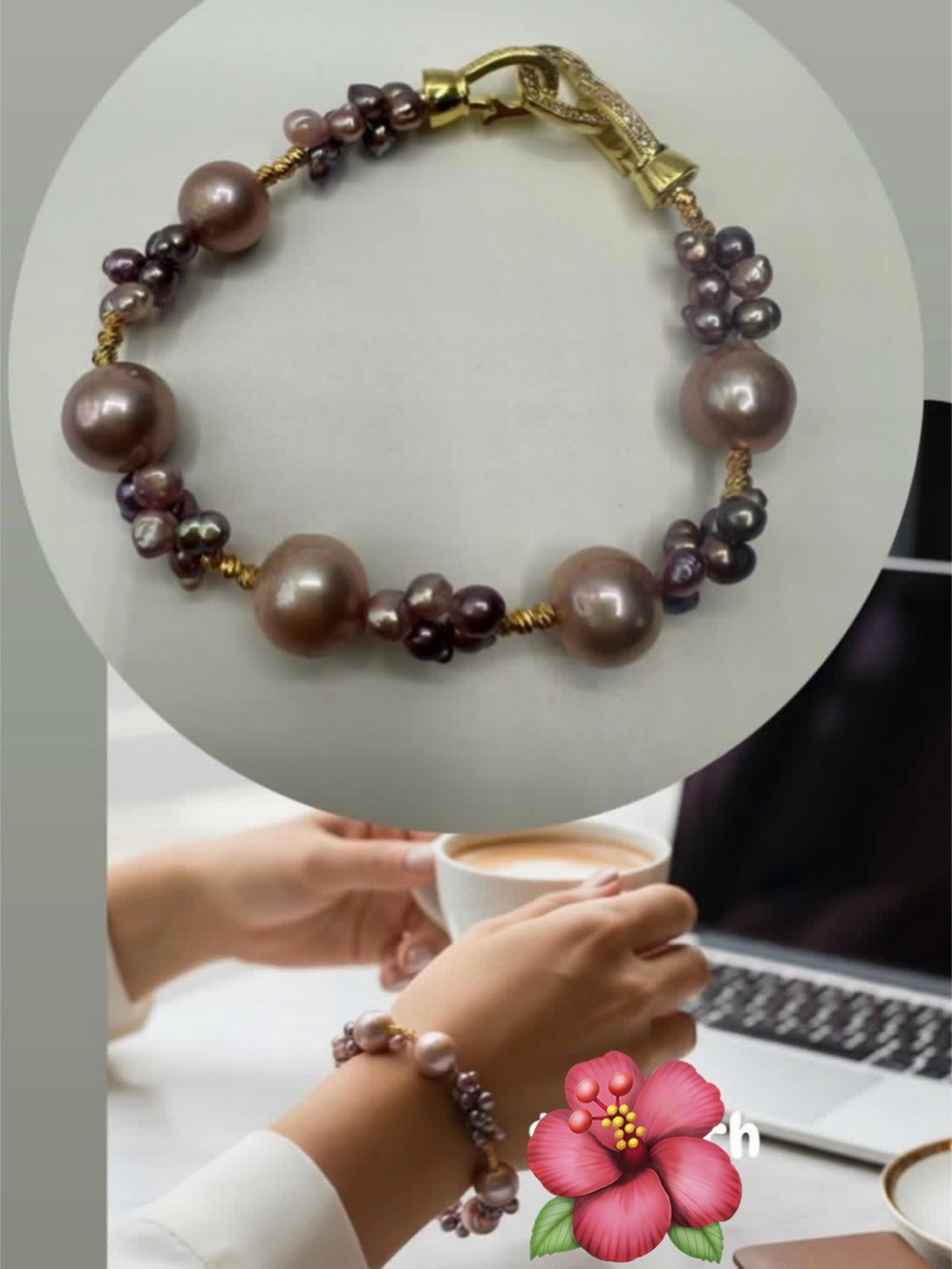 Authentic fresh water pearl bracelet